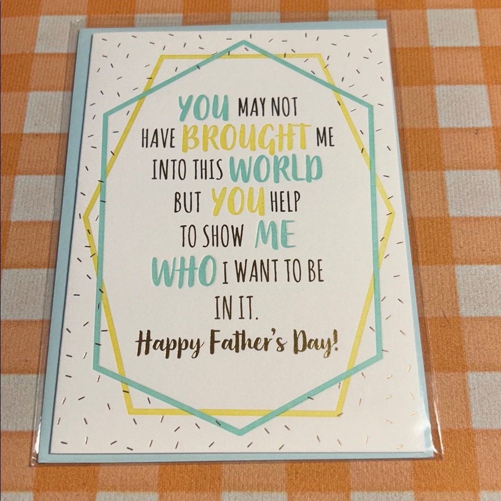 “You may not have brought me into…” Father's Day / Father Figure Papyrus card
